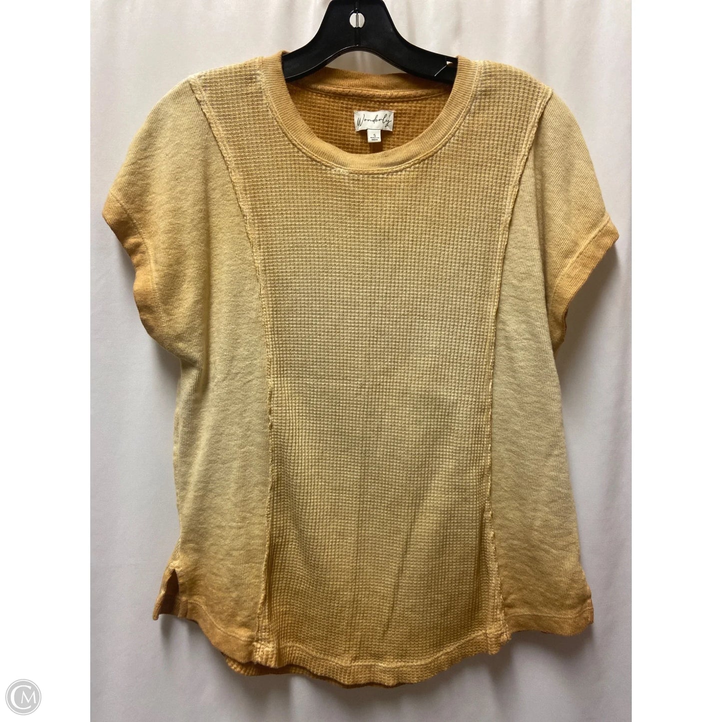 Top Short Sleeve By Wonderly In Yellow, Size: S