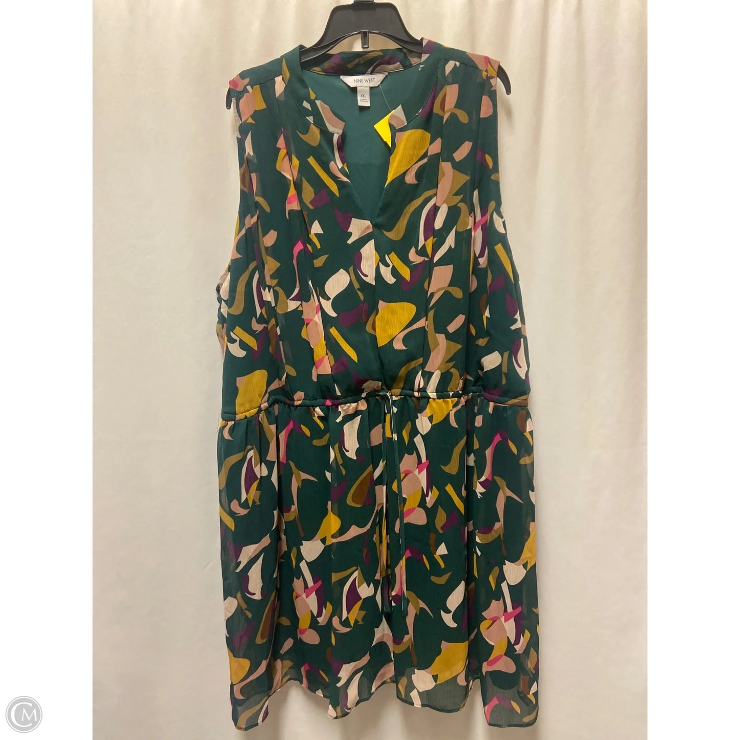 Dress Casual Midi By Nine West In Green, Size: Xxl