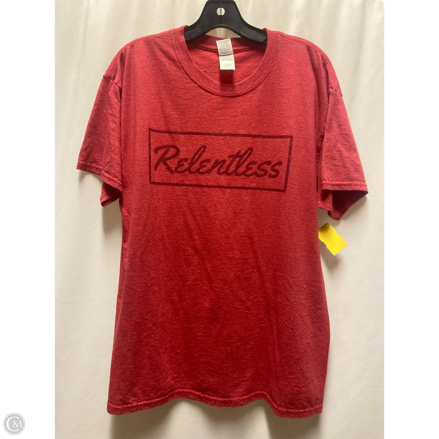 Top Short Sleeve By Gildan In Red, Size: L