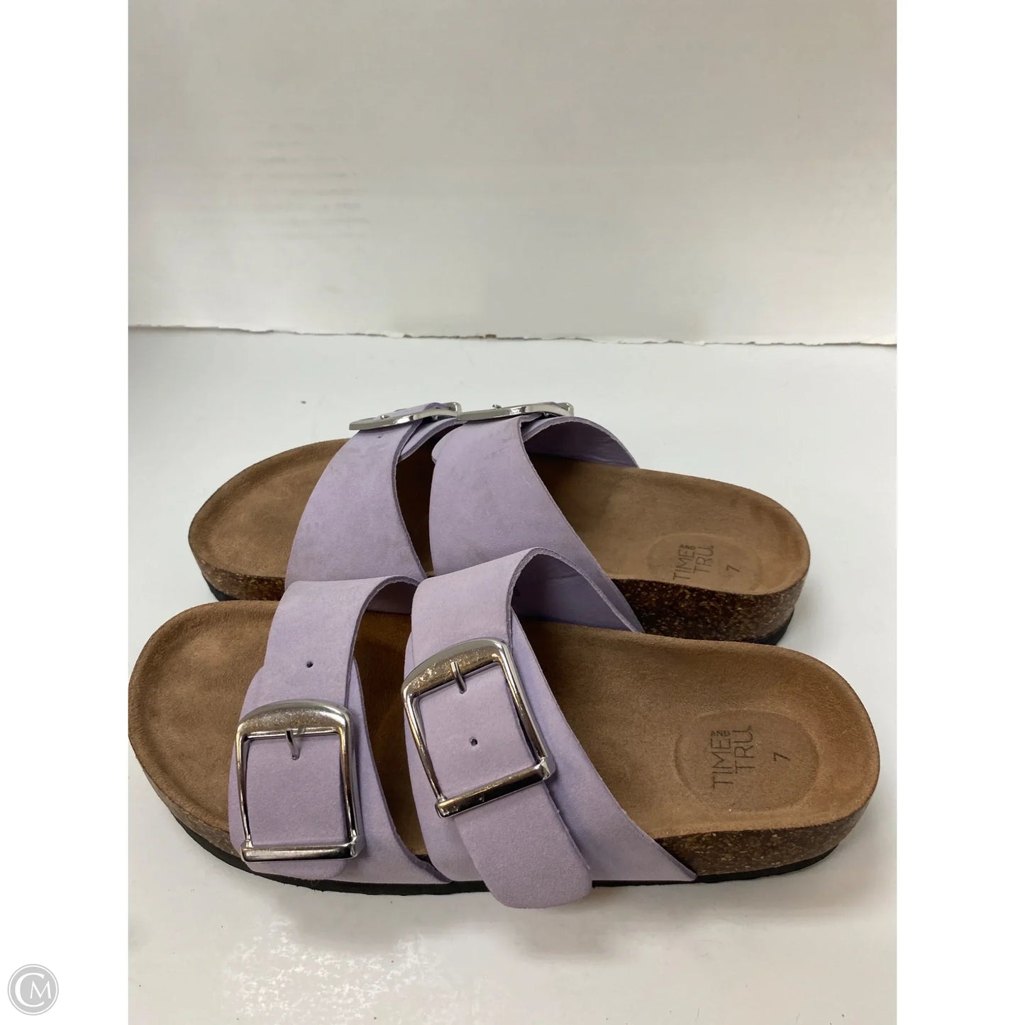 Sandals Flats By Time And Tru In Purple, Size: 7