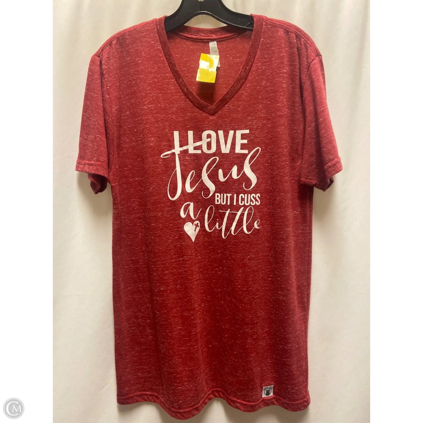 Top Short Sleeve By Clothes Mentor In Red, Size: L