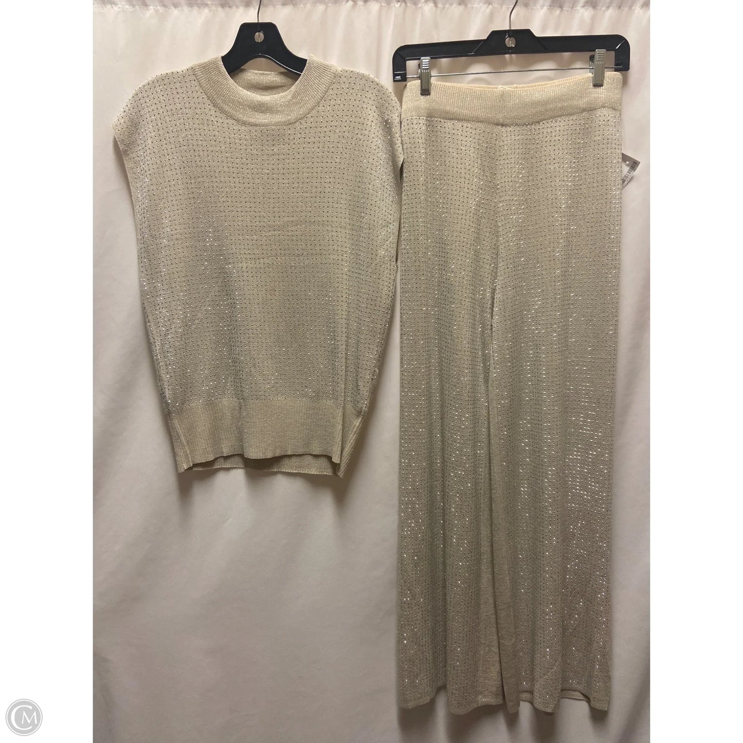 Pants Set 2pc By Ontwelfth In Gold & Silver, Size: S