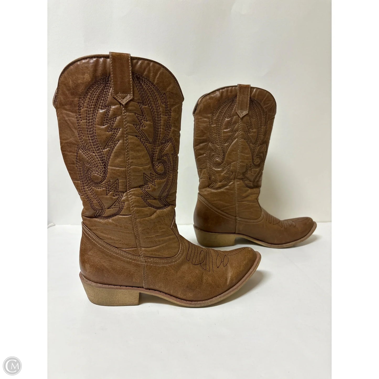 Boots Western By Clothes Mentor In Brown, Size: 7.5