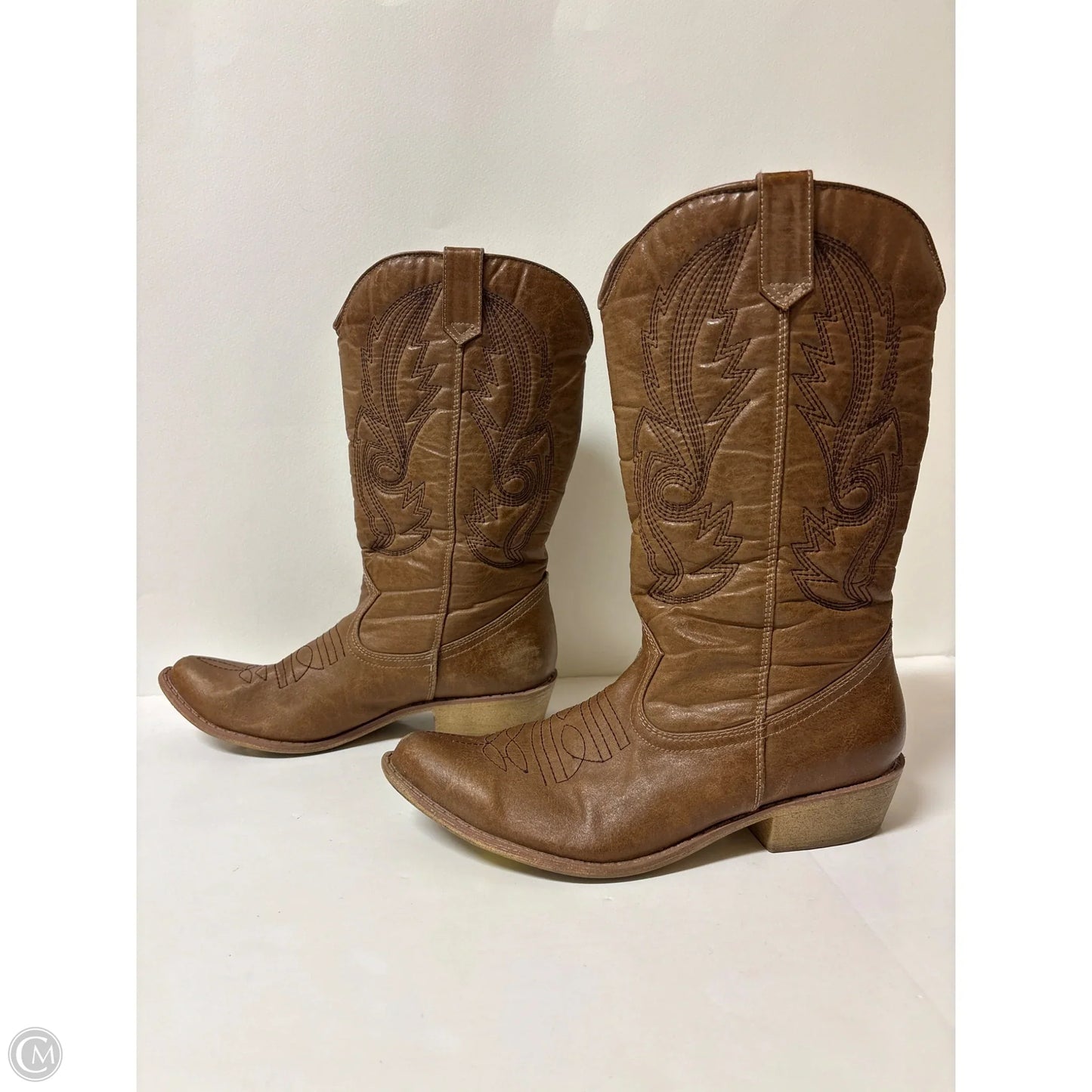 Boots Western By Clothes Mentor In Brown, Size: 7.5