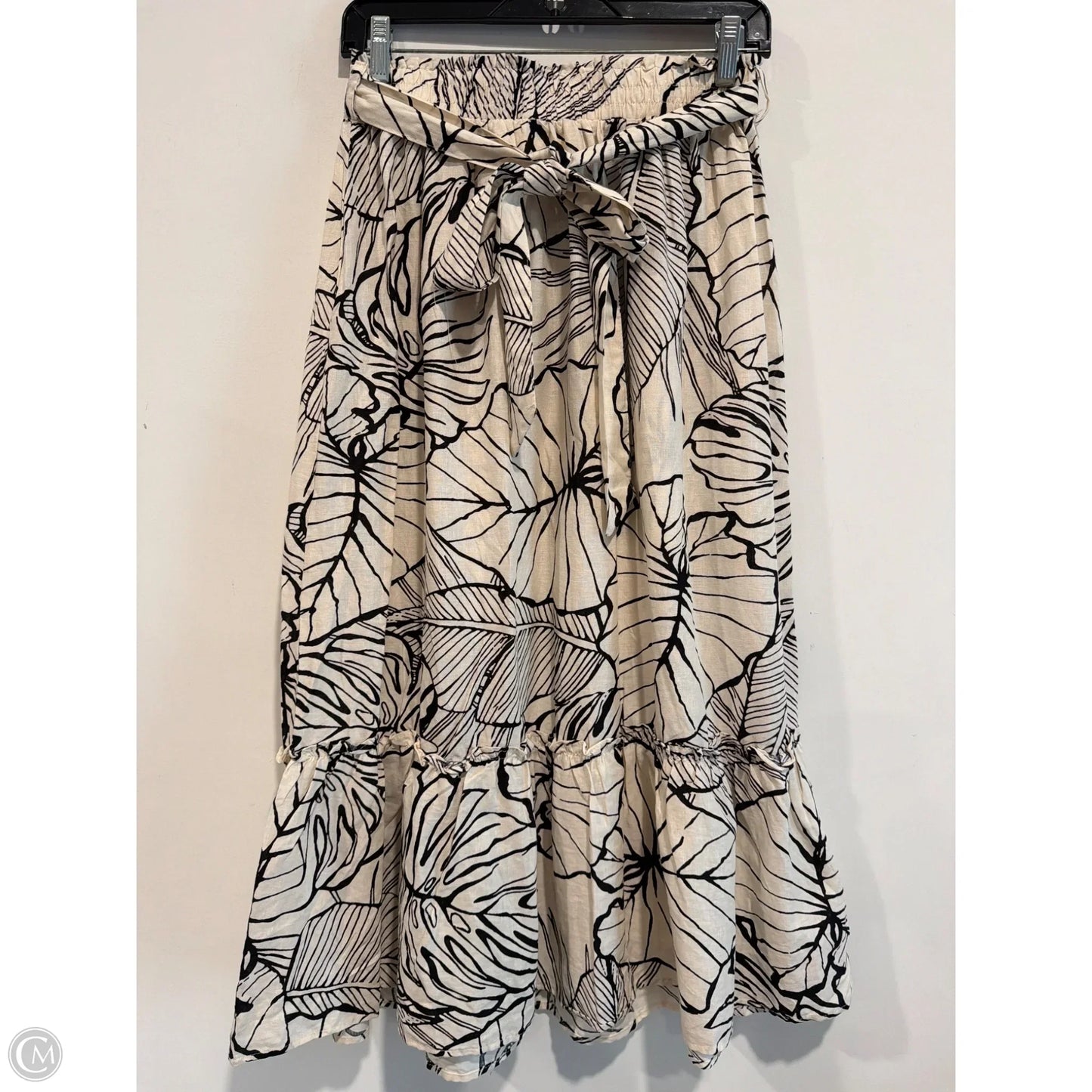 Skirt Set 2pc By Rachel Zoe In Black & Tan, Size: M