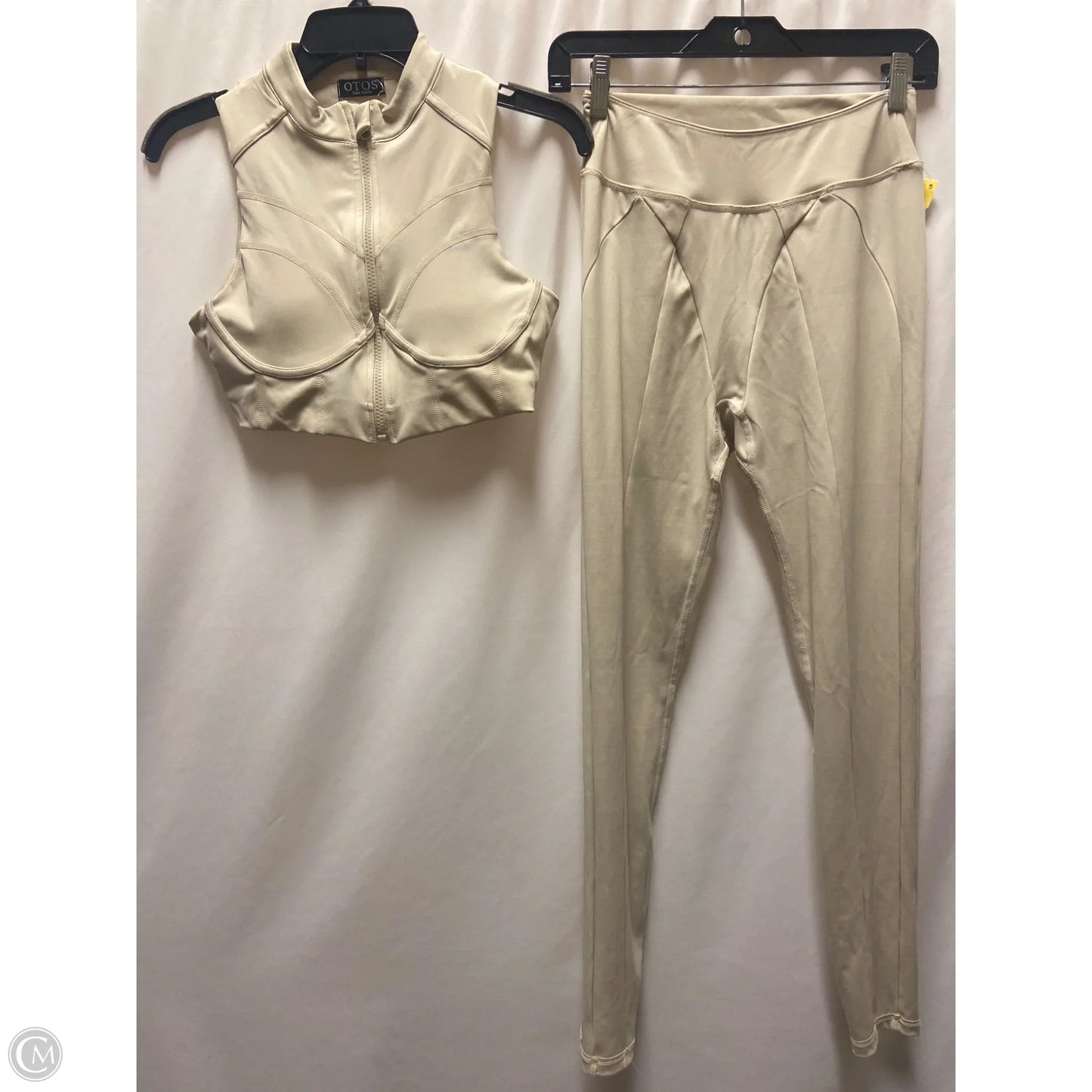 Athletic Pants 2pc By Clothes Mentor In Tan, Size: Xs