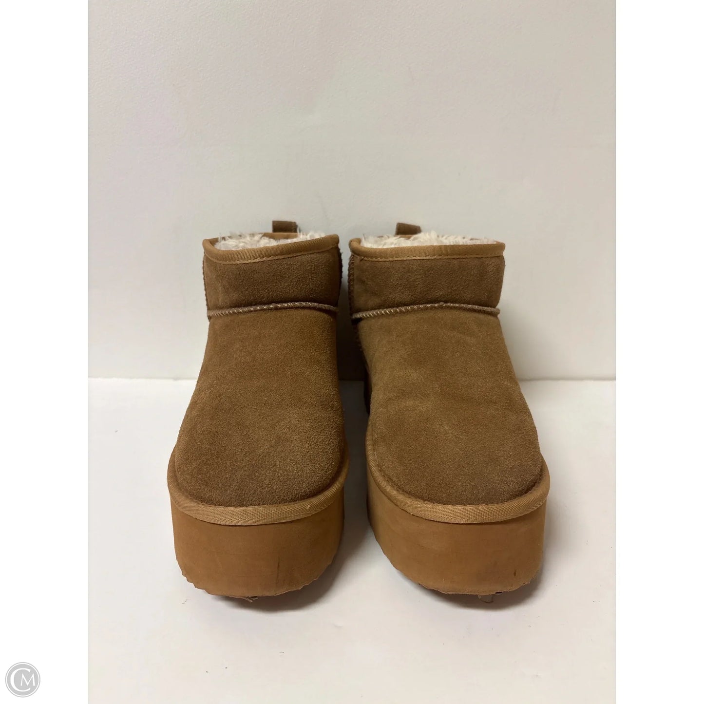 Boots Ankle Flats By Clothes Mentor In Brown, Size: 9