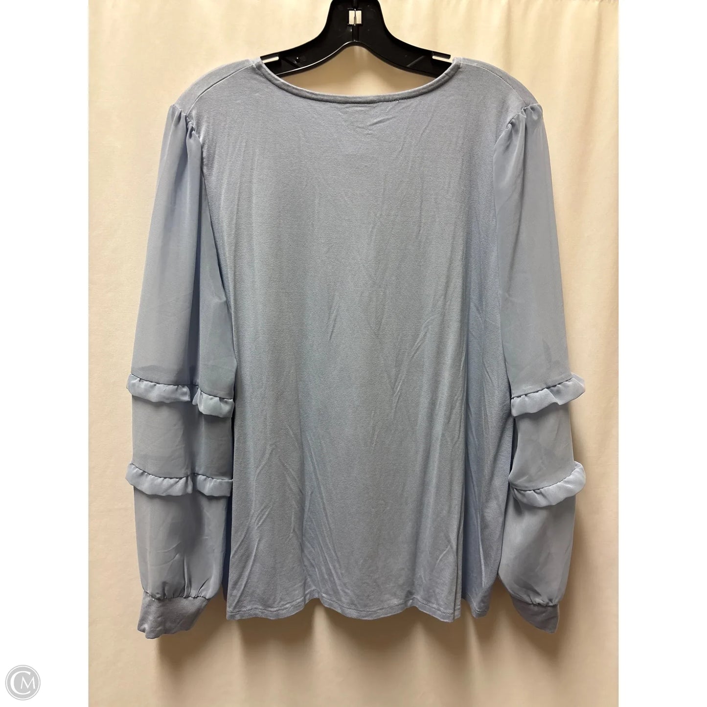Top Long Sleeve By Cato In Blue, Size: Xl