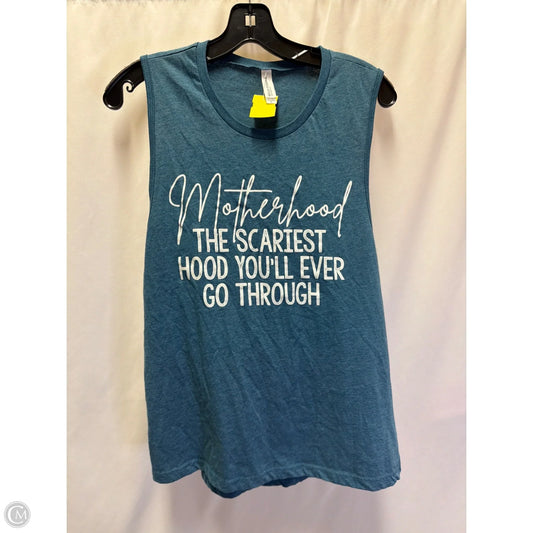 Top Sleeveless By Bella + Canvas In Blue, Size: Xl
