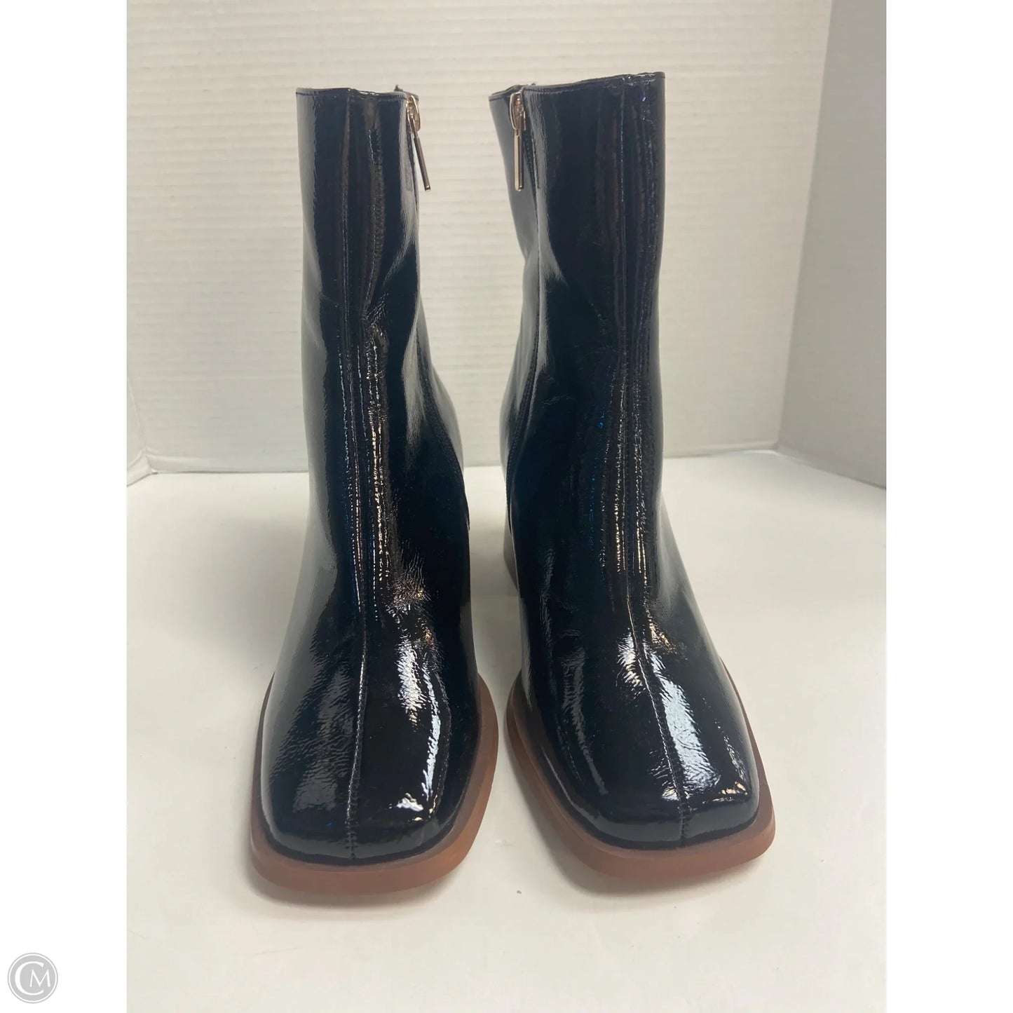 Boots Mid-calf Heels By Asos In Black, Size: 7