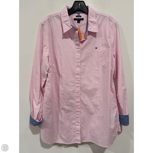 Top Long Sleeve By Tommy Hilfiger In Pink, Size: L
