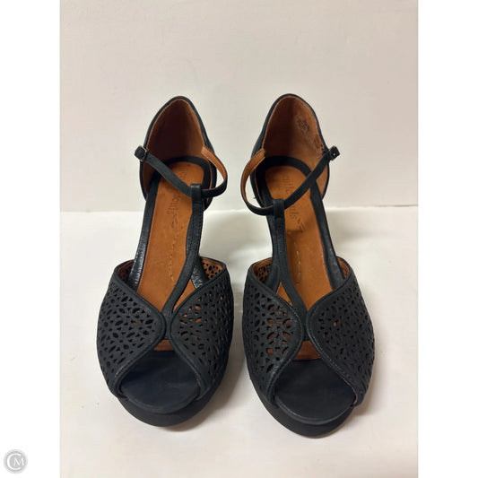 Sandals Heels Block By Gentle Souls In Black, Size: 10