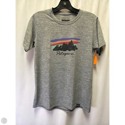 Top Short Sleeve By Patagonia In Grey, Size: S
