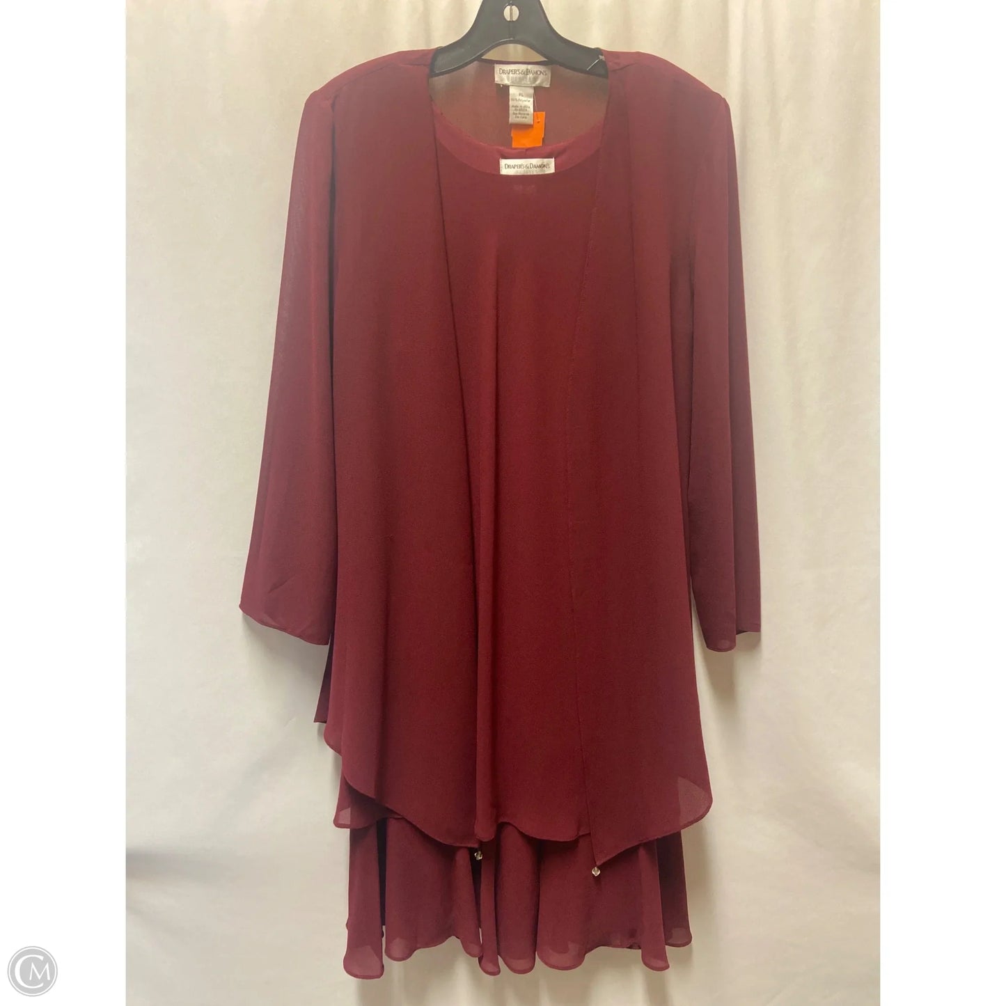 Dress Set 2pc By Drapers & Damons In Maroon, Size: Lp