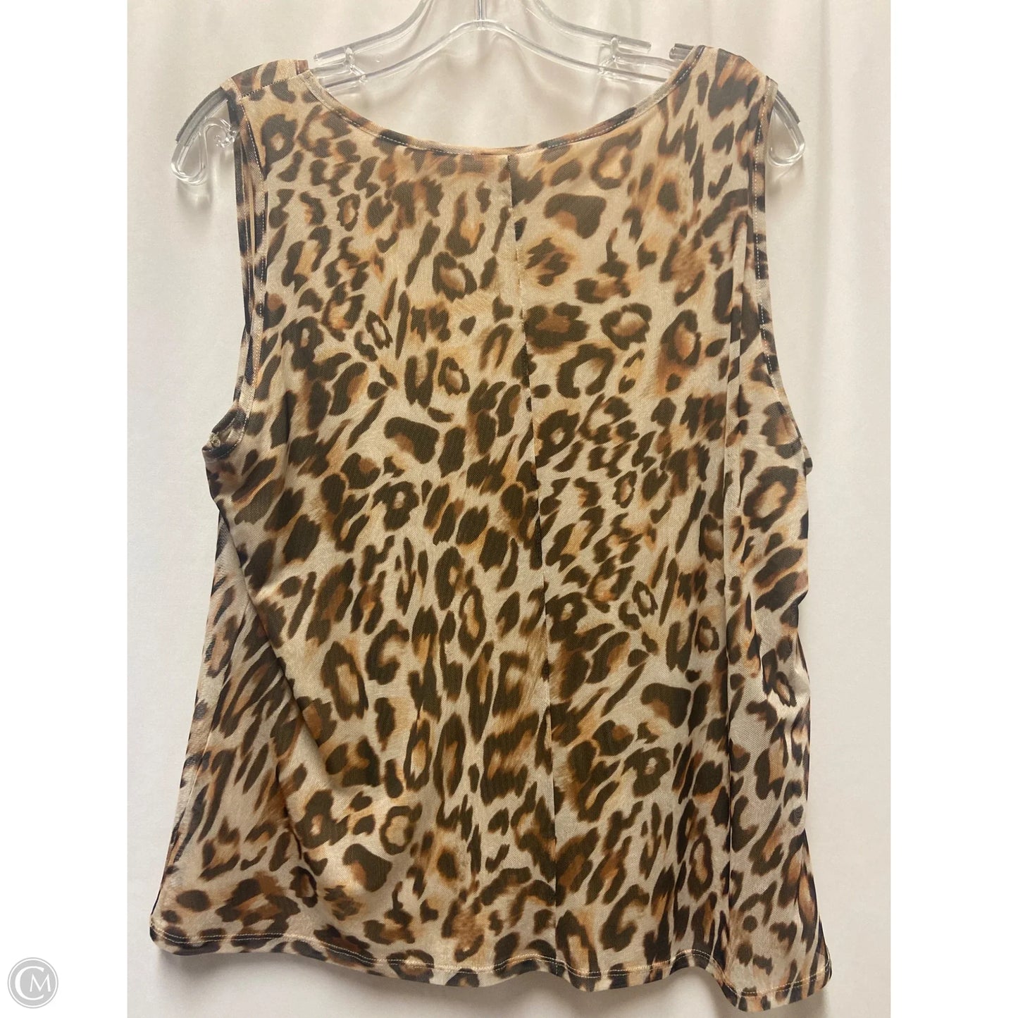 Top 2pc Short Sleeve By Chicos In Animal Print, Size: M