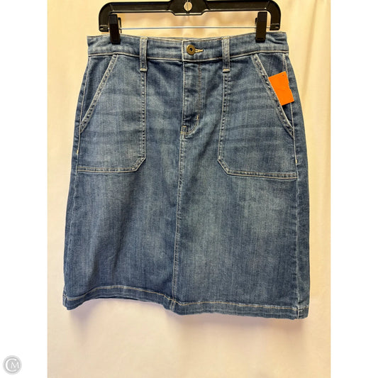Skirt Midi By St Johns Bay In Blue Denim, Size: 10p