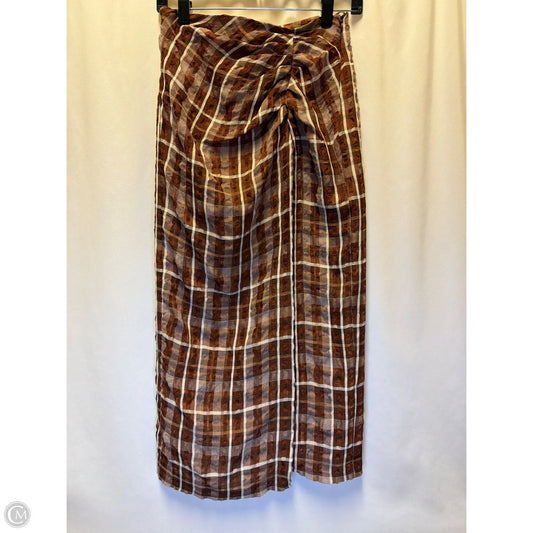 Skirt Midi By Zara In Copper, Size: Xs