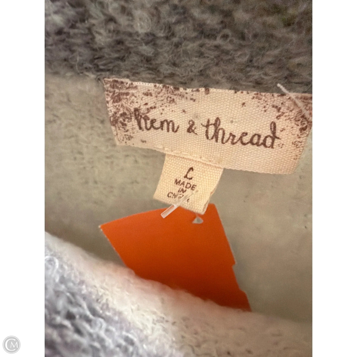 Sweater By Hem & Thread In Grey, Size: L