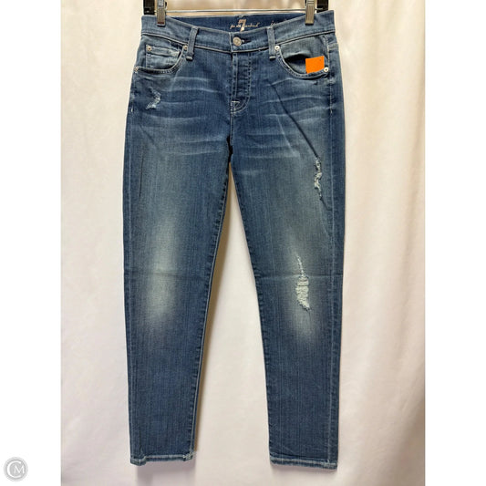 Jeans Straight By Seven 7 In Blue Denim, Size: 2