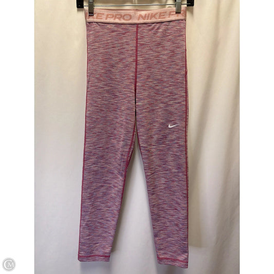 Athletic Leggings By Nike In Pink, Size: S