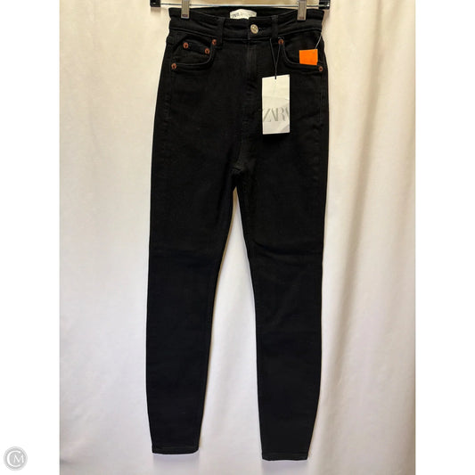Jeans Skinny By Zara In Black Denim, Size: 2