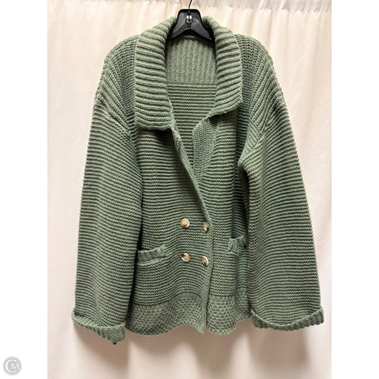 Cardigan By Clothes Mentor In Green, Size: 3x
