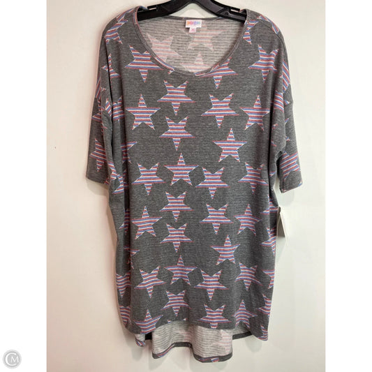 Top Short Sleeve By Lularoe In Grey, Size: M