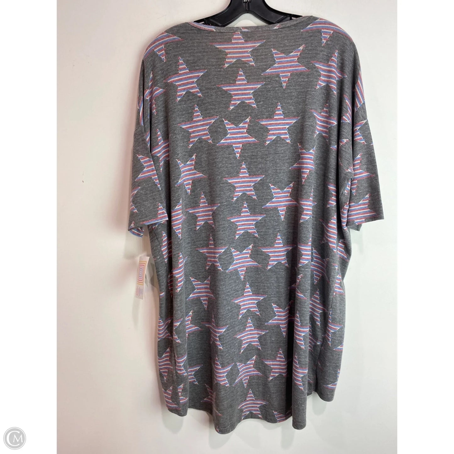Top Short Sleeve By Lularoe In Grey, Size: M