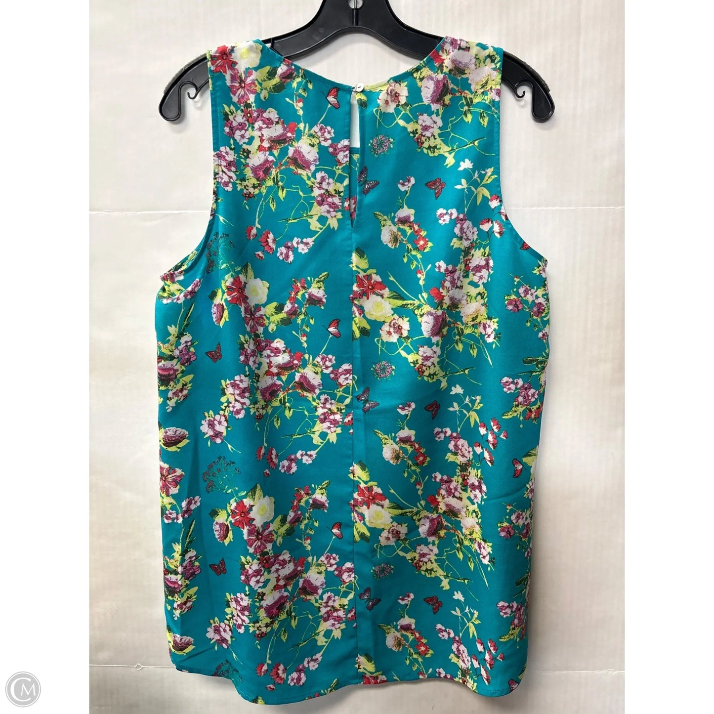 Top Sleeveless By Daniel Rainn In Aqua, Size: L
