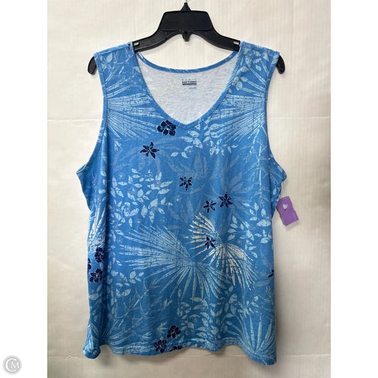 Top Sleeveless By Basic Editions In Blue, Size: Xxl