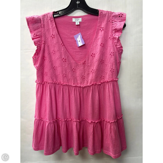 Top Short Sleeve By Crown And Ivy In Pink, Size: Xs