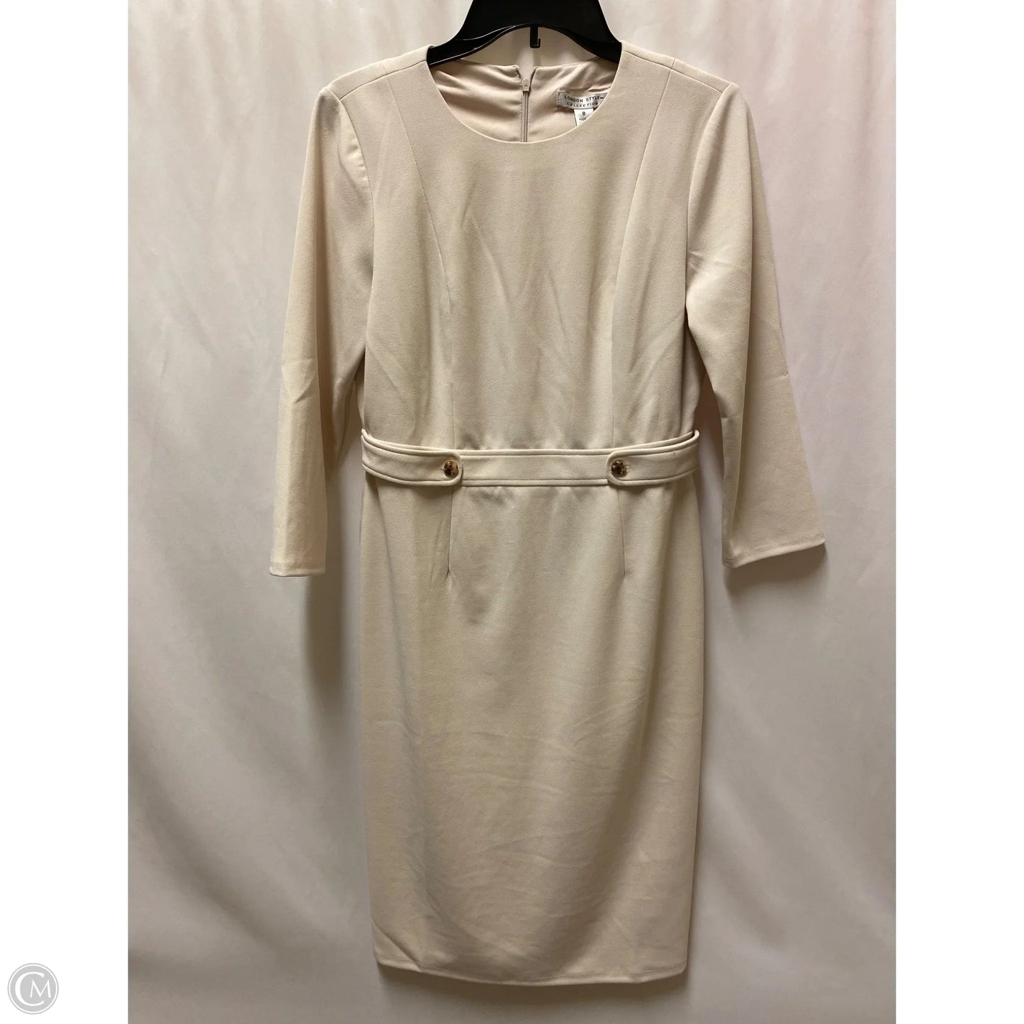 Dress Casual Maxi By London Style In Cream, Size: M