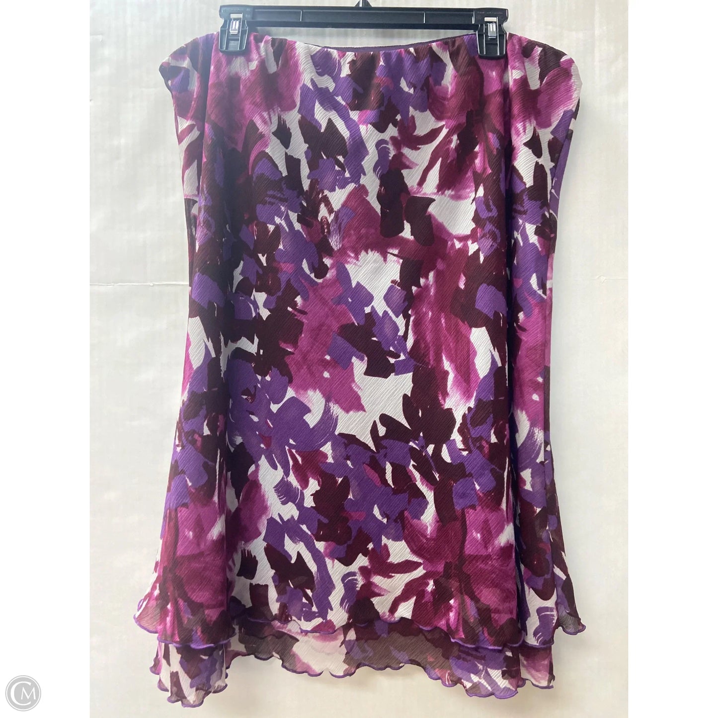 Skirt Midi By Cato In Purple, Size: Xl