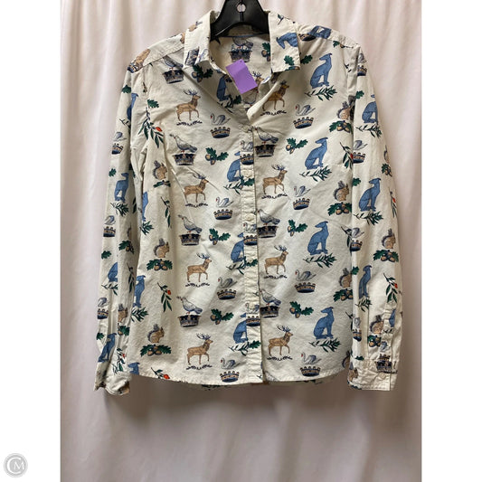 Top Long Sleeve By Boden In White, Size: M