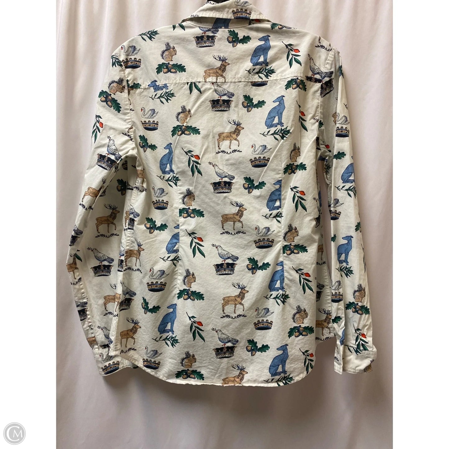 Top Long Sleeve By Boden In White, Size: M