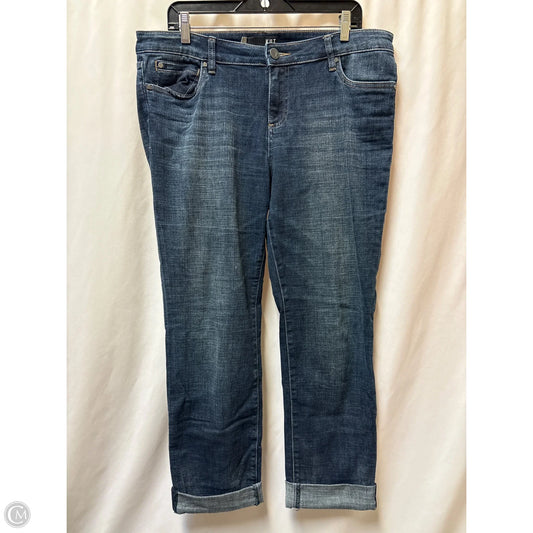 Jeans Straight By Kut In Blue Denim, Size: 12