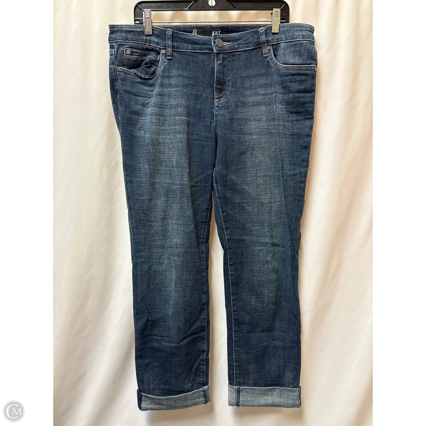 Jeans Straight By Kut In Blue Denim, Size: 12