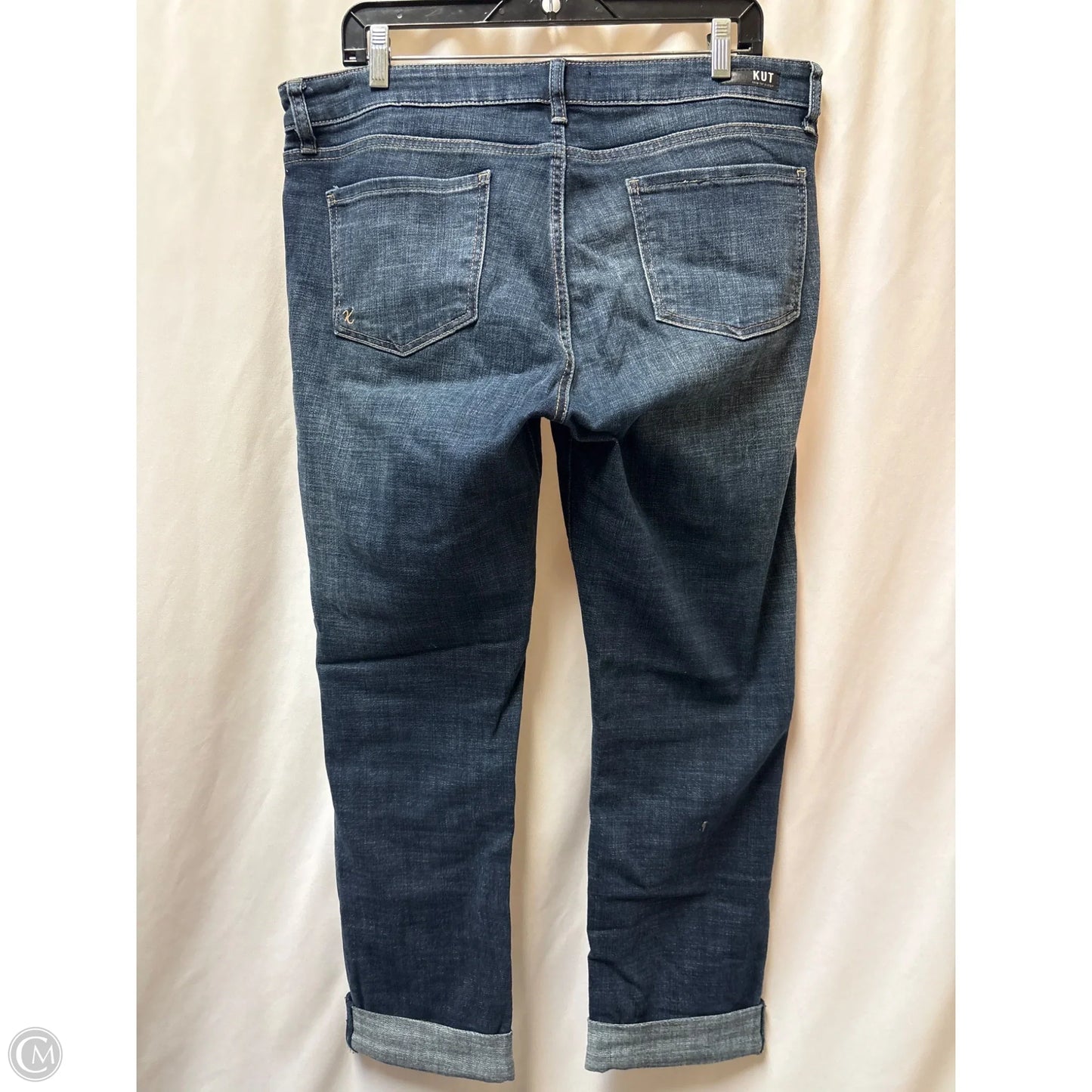 Jeans Straight By Kut In Blue Denim, Size: 12
