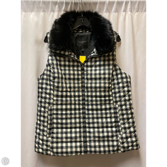 Vest Puffer & Quilted By Talbots In Checkered Pattern, Size: 1x