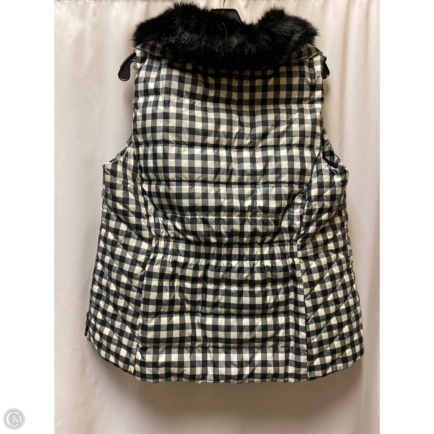 Vest Puffer & Quilted By Talbots In Checkered Pattern, Size: 1x
