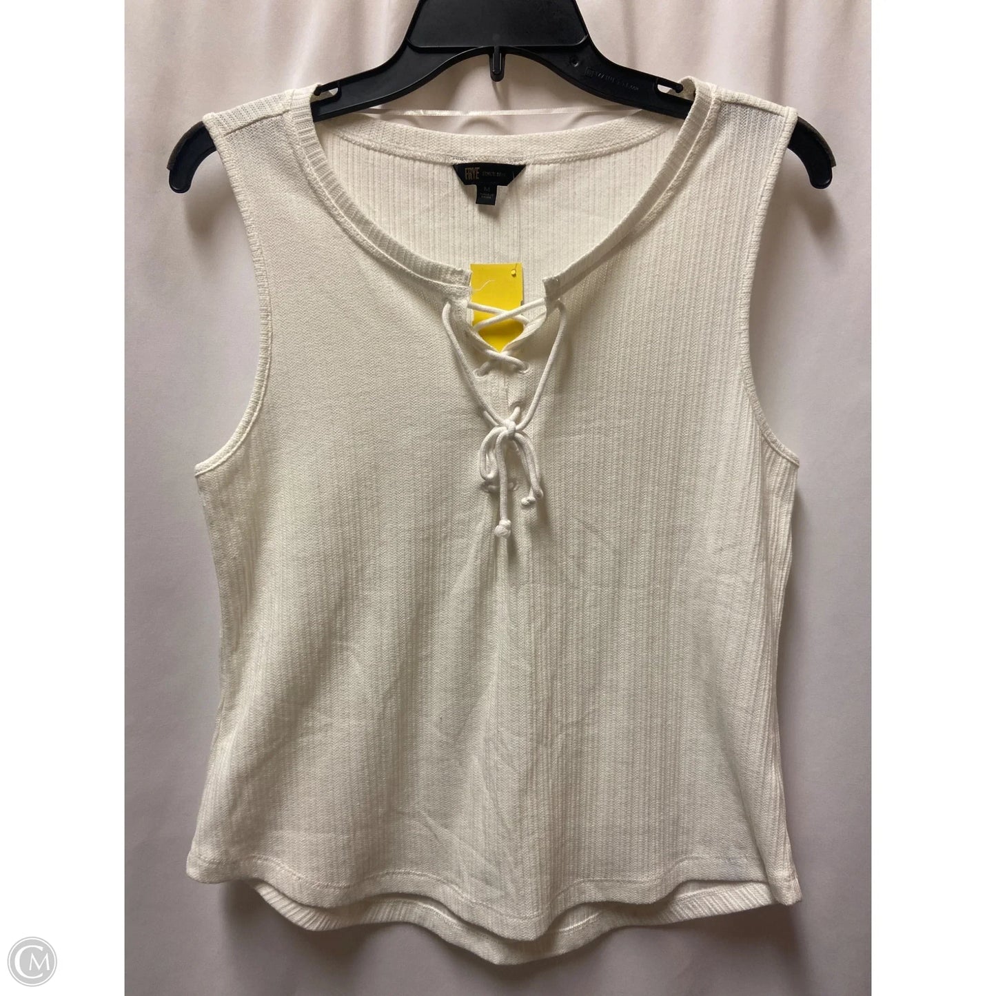 Top Sleeveless Designer By Frye In White, Size: M