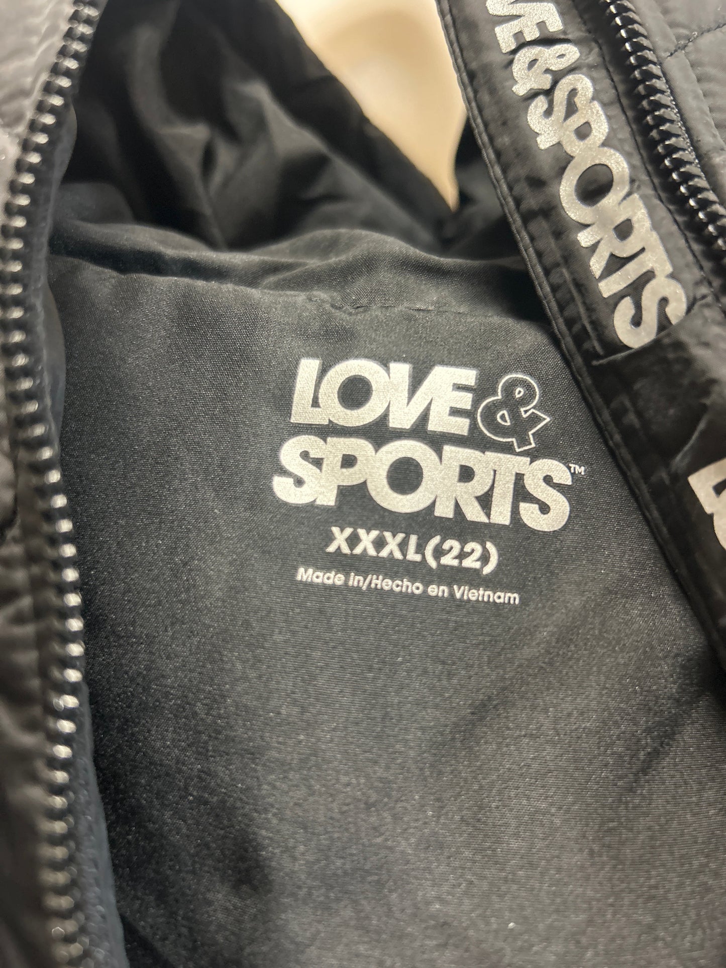 Vest Puffer & Quilted By Love & Sports In Black, Size: Xxl