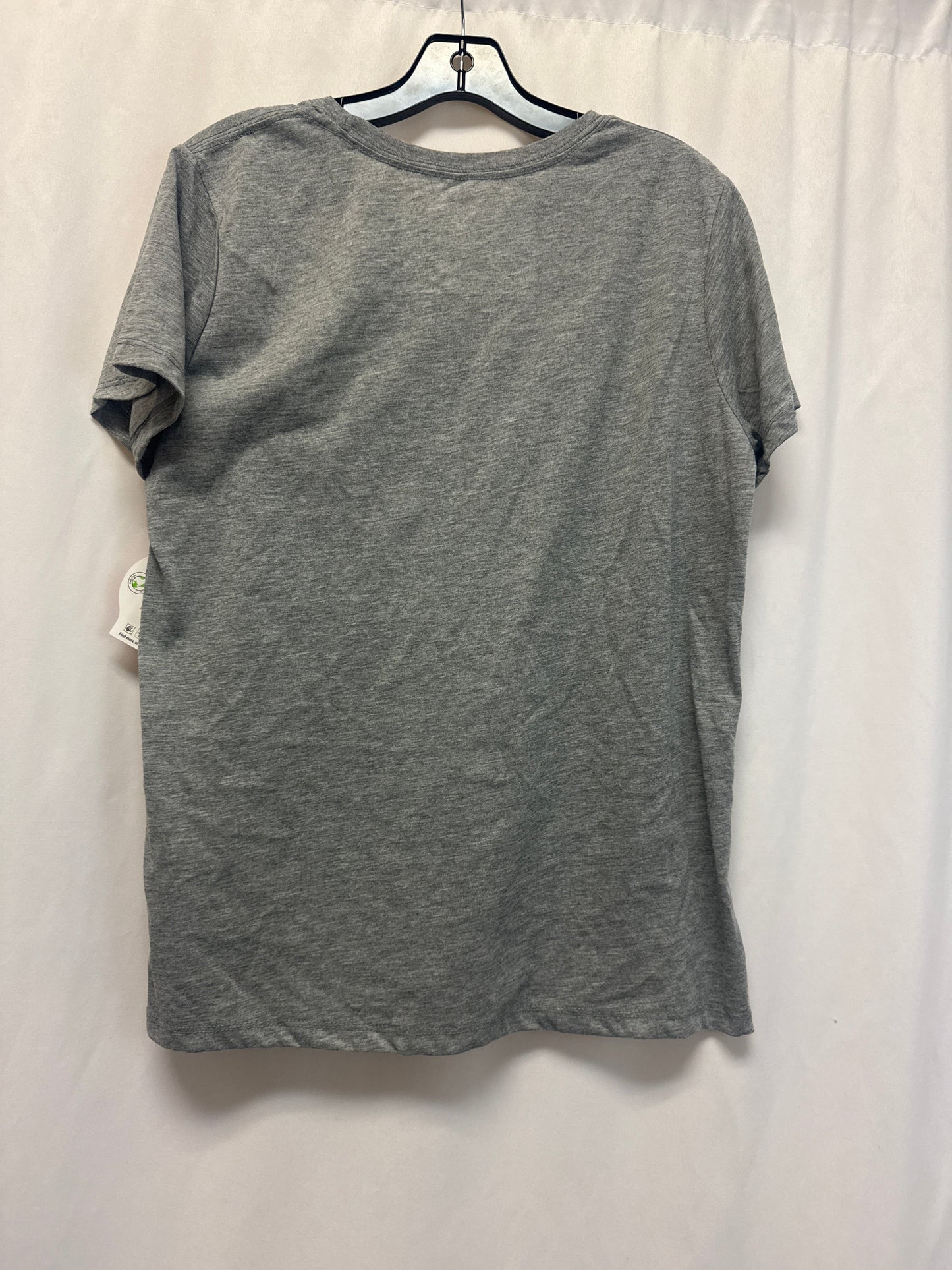 Top Short Sleeve By Holiday Time In Grey, Size: L