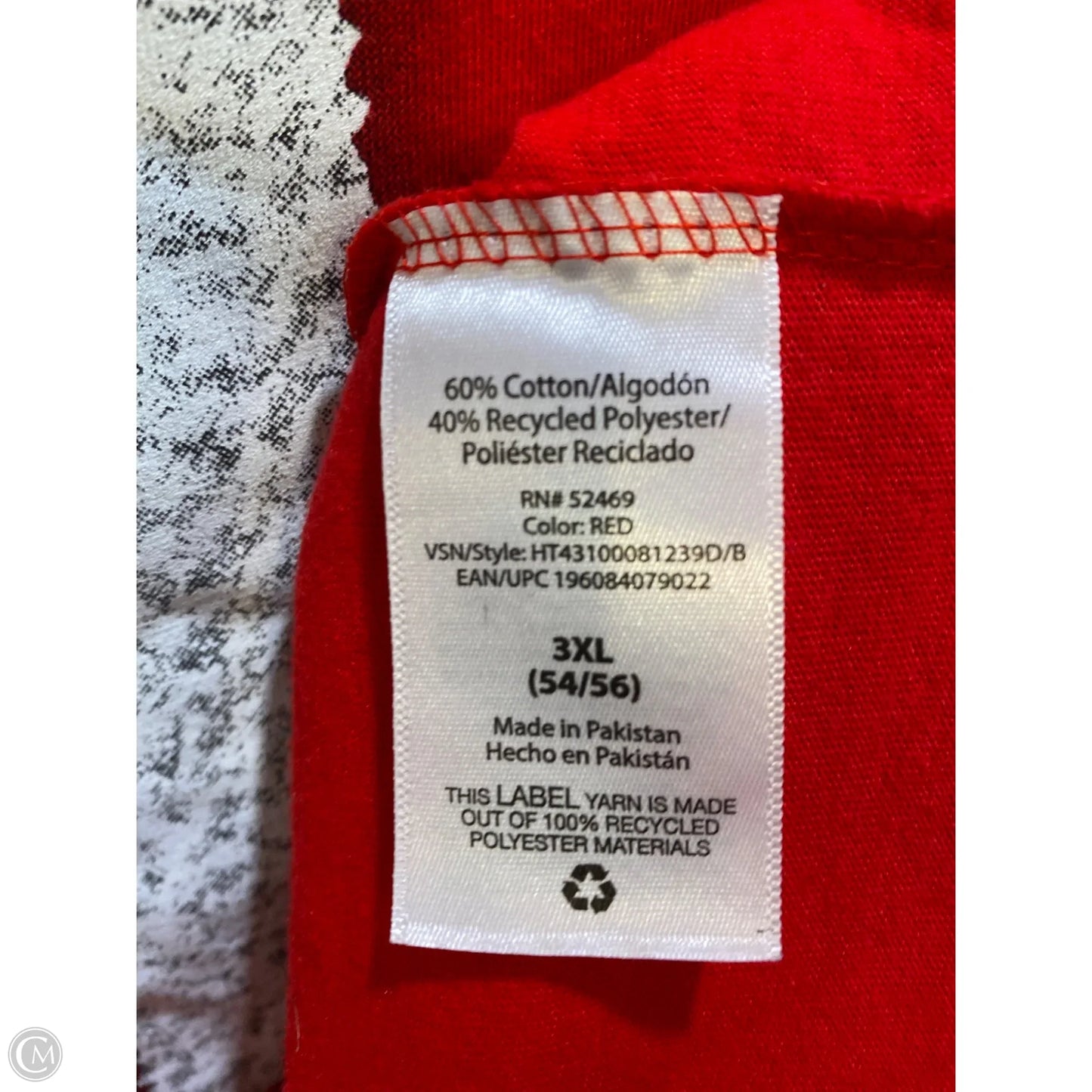 Top Short Sleeve By Holiday Time In Red, Size: 3x