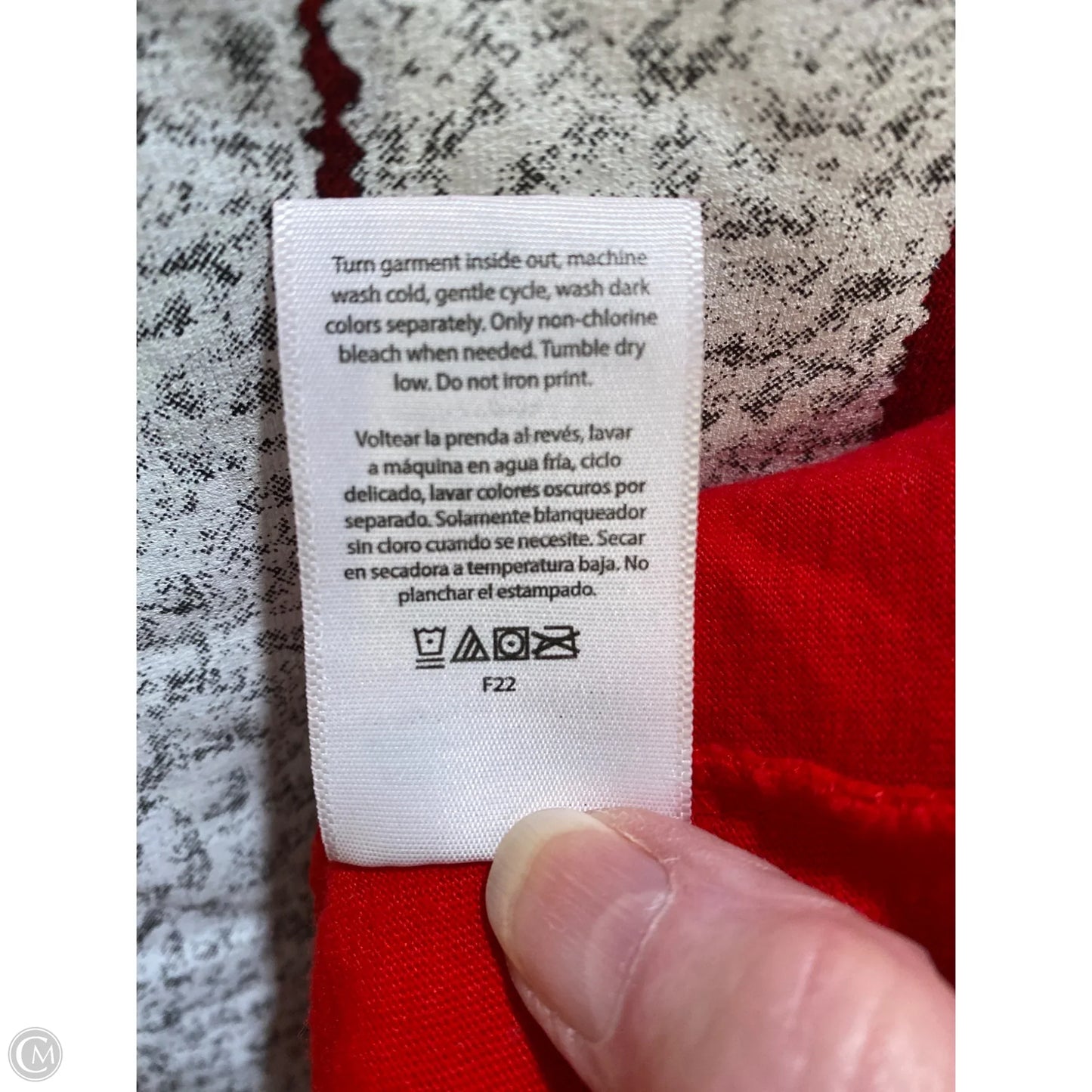 Top Short Sleeve By Holiday Time In Red, Size: 3x