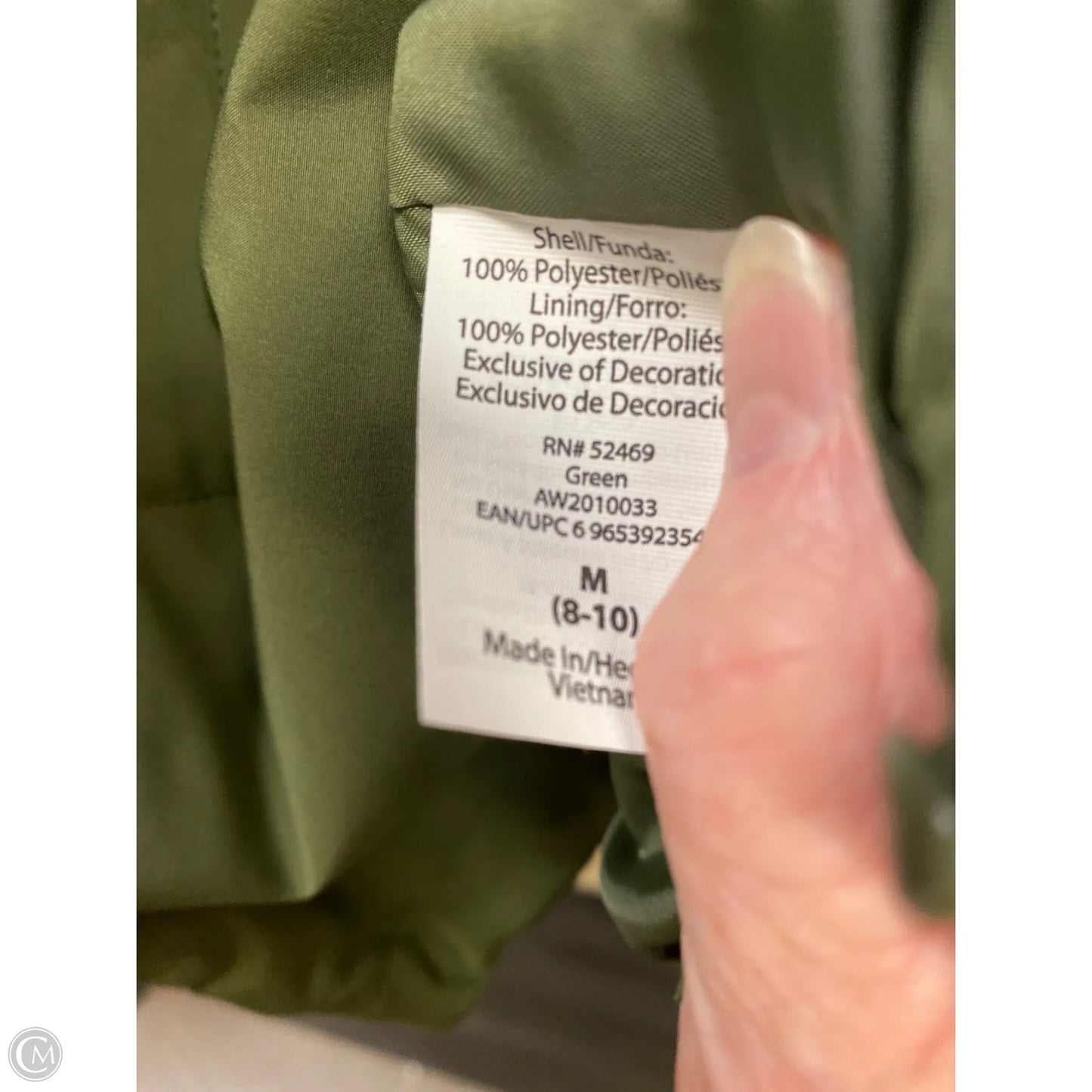 Jacket Windbreaker By Athletic Works In Green, Size: M