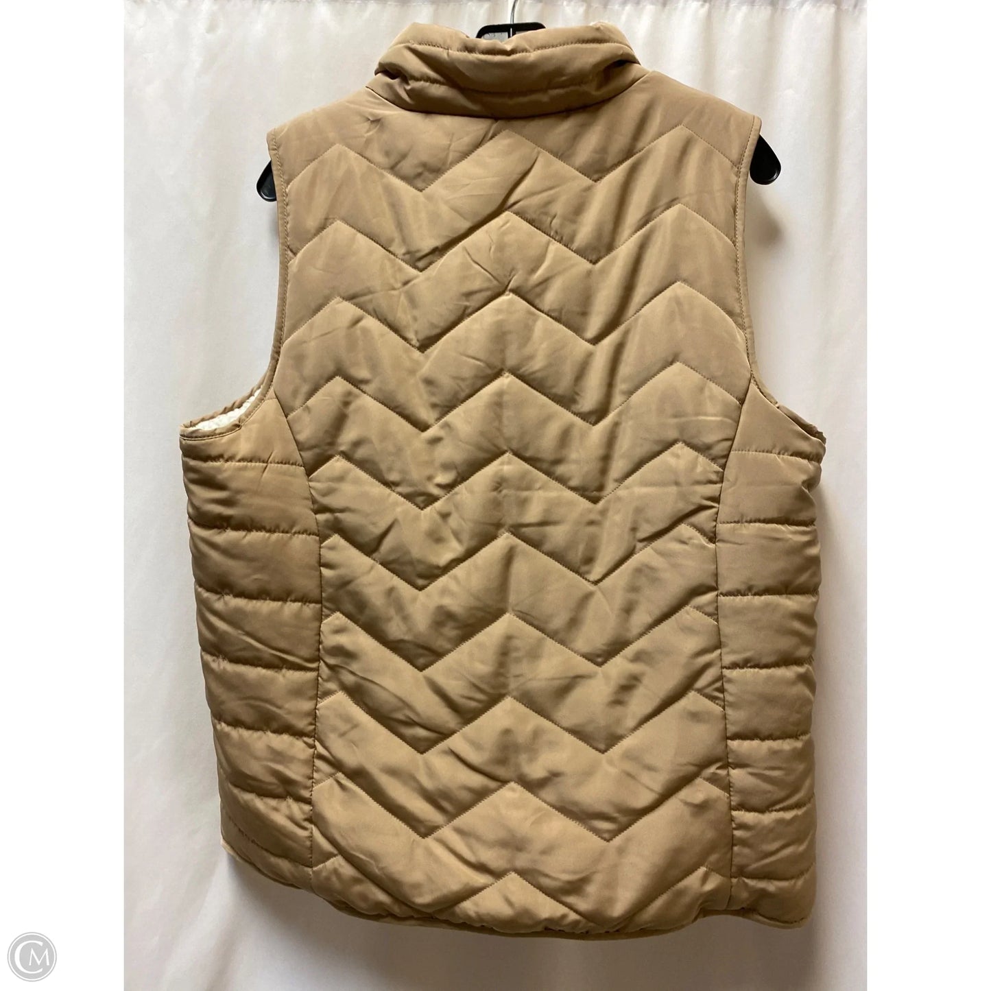 Vest Faux Fur & Sherpa By Clothes Mentor In Beige, Size: Xl