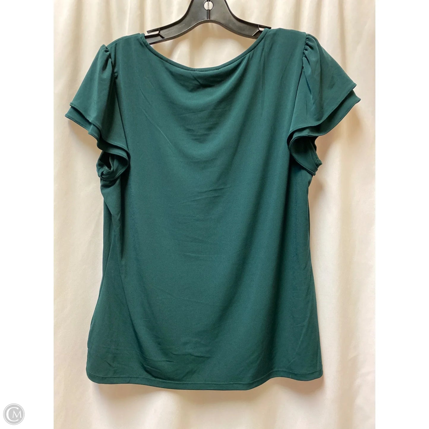 Top Short Sleeve By Calvin Klein In Green, Size: L