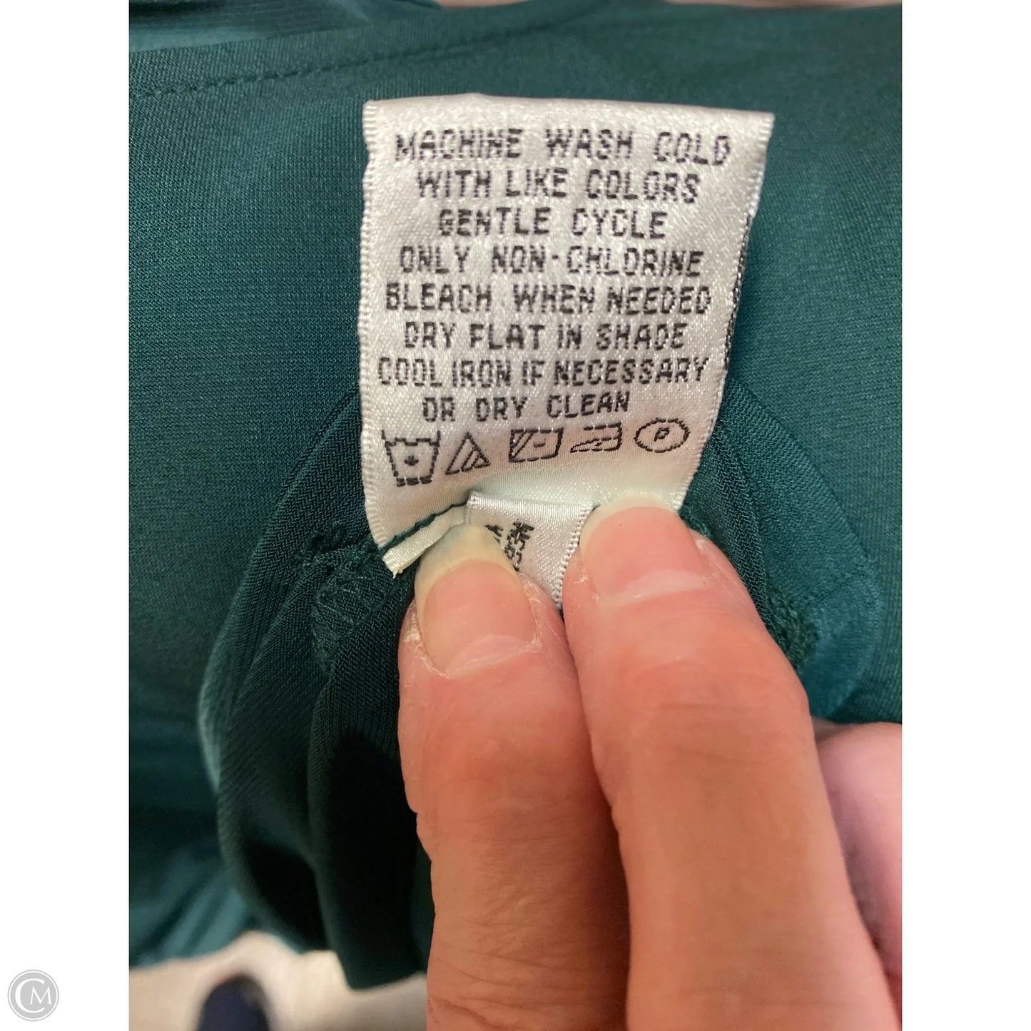 Top Short Sleeve By Calvin Klein In Green, Size: L