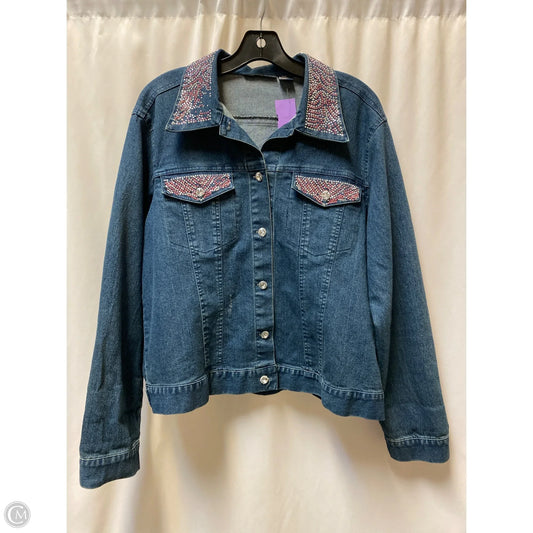 Jacket Denim By Selene Sport In Navy, Size: L